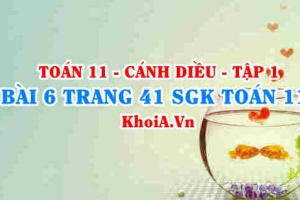 Bài 6 trang 41 SGK Toán 11 tập 1 Cánh Diều